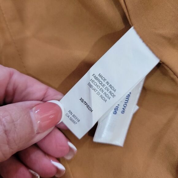 Lucky Brand lamb leather jacket Size XS gold mustard - Picture 8 of 9